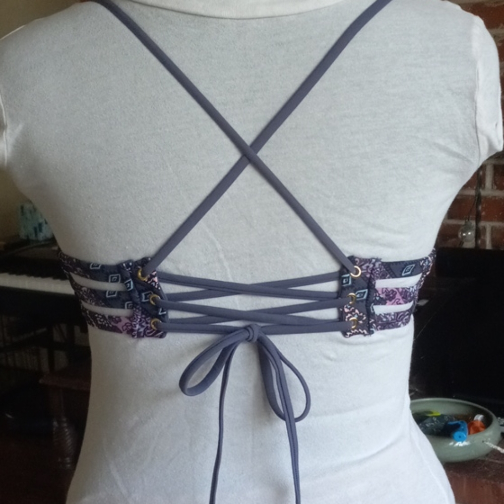 Target patterned bikini top